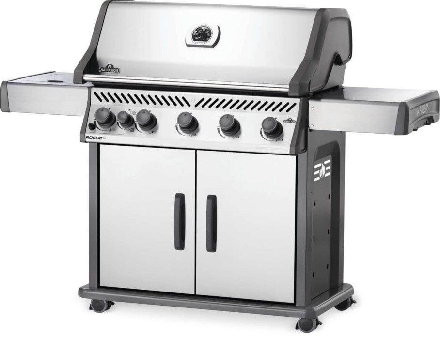 Napoleon Rogue® XT 625 Propane Grill with Infrared Side Burner and Smoker Box - RXT625SIBPSS-1-A