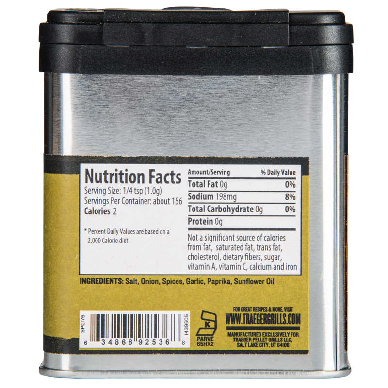 Traeger Fin and Feather Rub Nutrition Facts