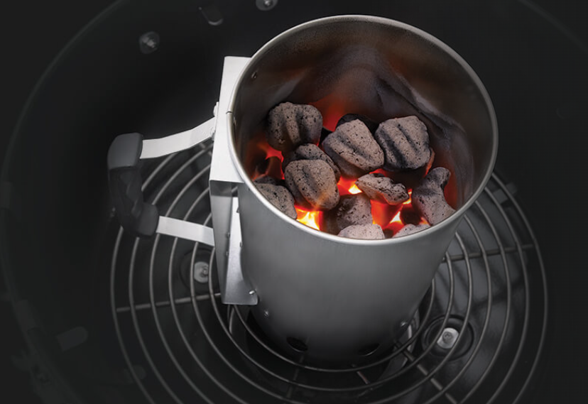Napoleon Charcoal Starter Flamed on the Grill