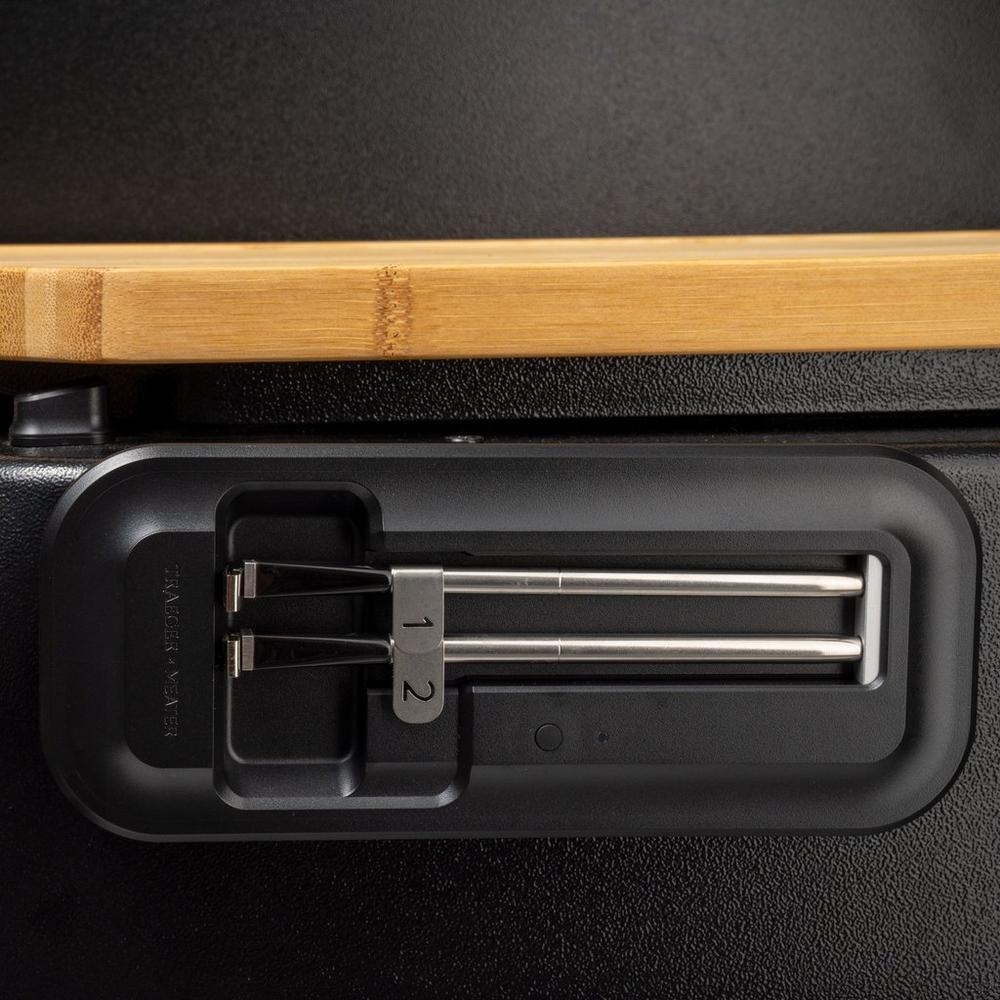 Traeger X Meater Wireless Meat Thermometer 2 Pack Placed on the Grill