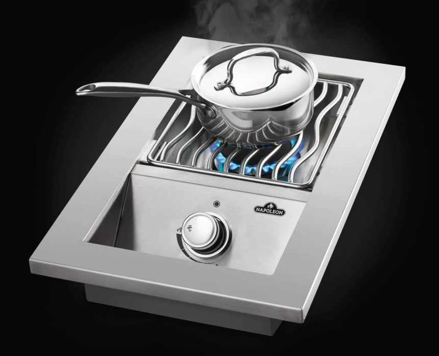 Napoleon Built-In 500 Series Single Range Top Burner with Stainless Steel Cover - BI10RTNSS