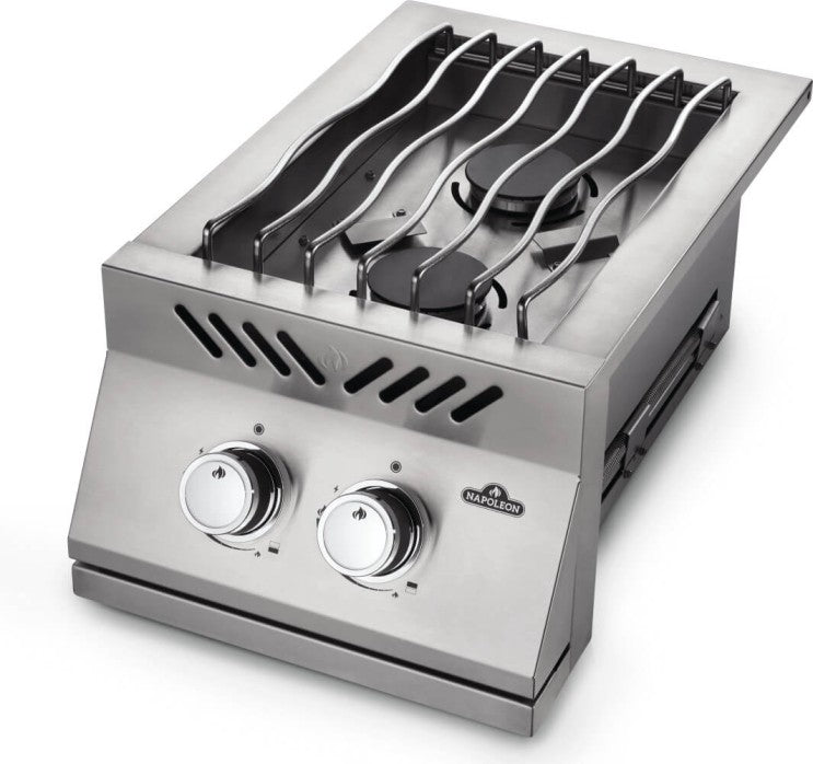Napoleon Built-in 500 Series Inline Dual Range Top Burners with Stainless Steel Cover - BI12RTPSS