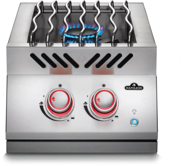 Napoleon Built-In 700 Series Inline Dual Range Top Burner Natural Gas Grill with Stainless Steel Cover - BIB12RTNSS