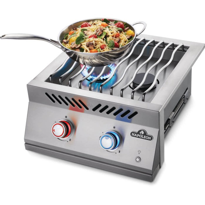 Napoleon Built-in 700 Series Dual Range Top Burner Propane with Stainless Steel Cover - BIB18RTPSS