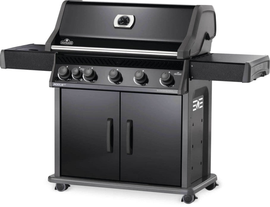 Napoleon Rogue® XT Natural Gas Grill Black with Infrared Side Burner - RXT625SIBNK-1