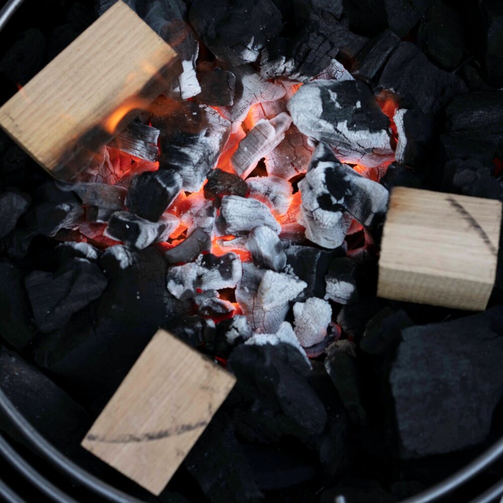 Jealous Devil Smoke Wood Blocks Hickory Flamed on the Grill