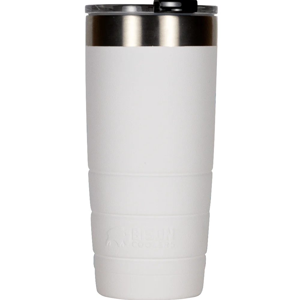 Bison Coolers White 22oz Bison Tumbler Double-Wall Vacuum