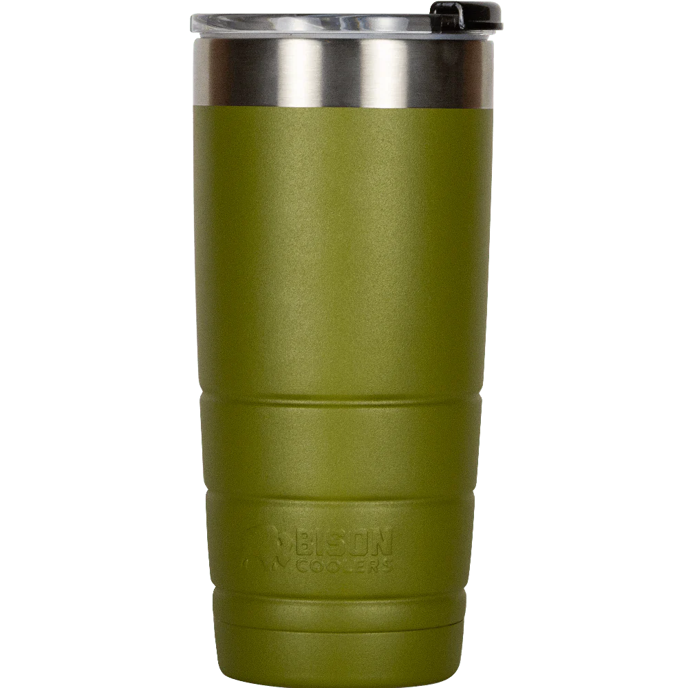 Bison Coolers Olive 22oz Bison Tumbler Double-Wall Vacuum