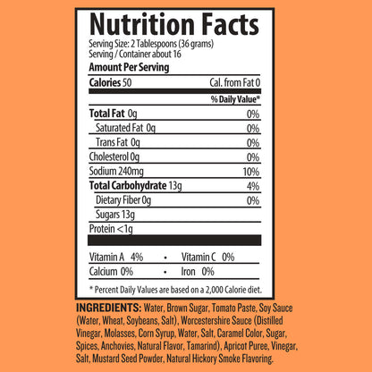 Traeger 'Que BBQ Sauce Nutrition Facts