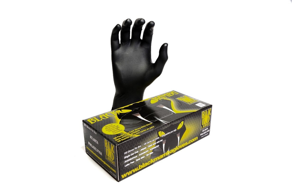 Black Mamba Super Strong Nitrile 100 Glove Box Large