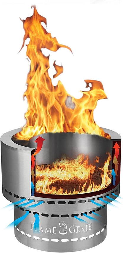 Flame Genie Portable Smoke-Free Wood Pellet Fire Pit Black - FG-16