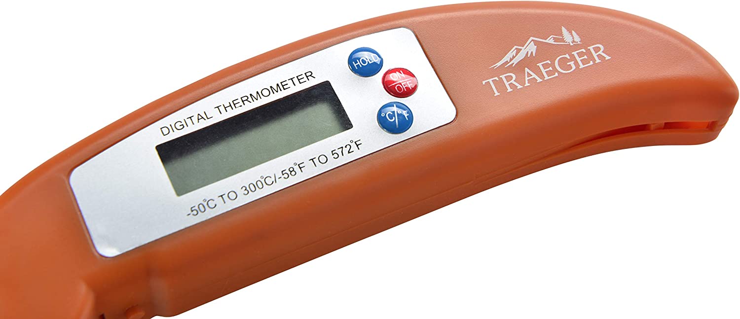 Traeger Digital Instant Read Thermometer with Logo and Features