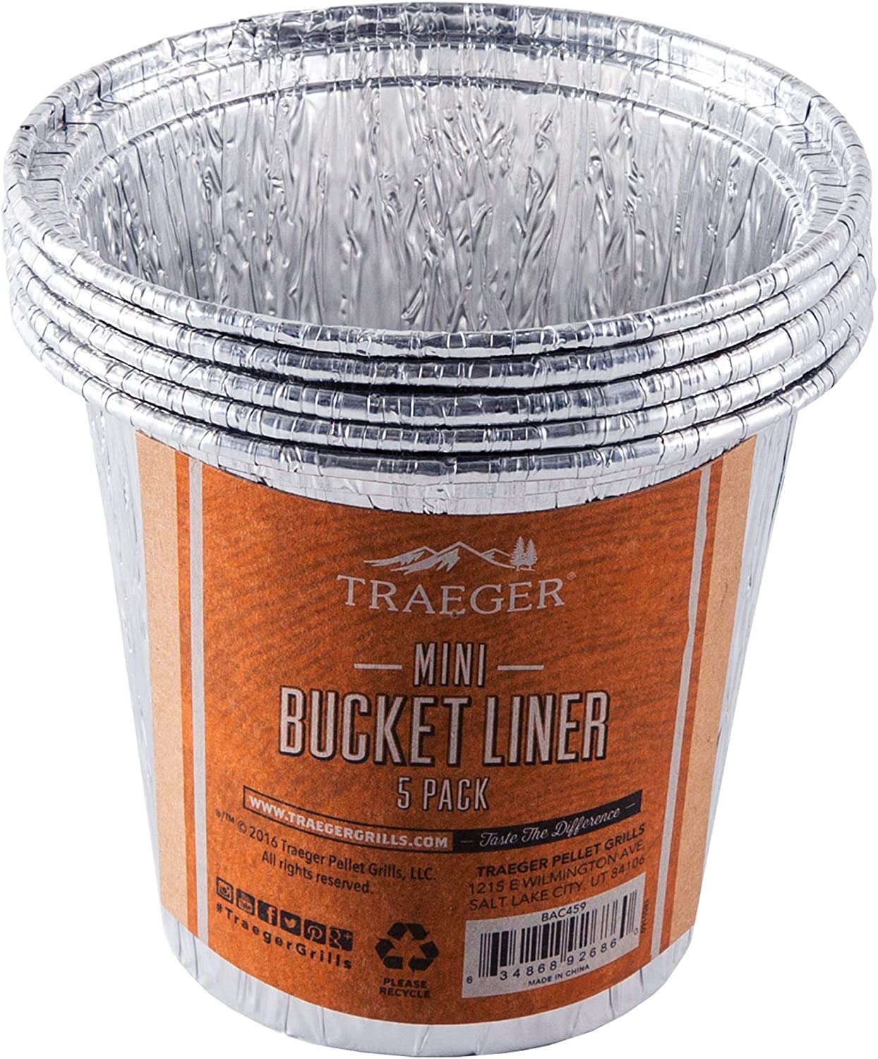 Traeger Mini Grease Bucket Liners- 5 Pack- Scout/Ranger/Ptg