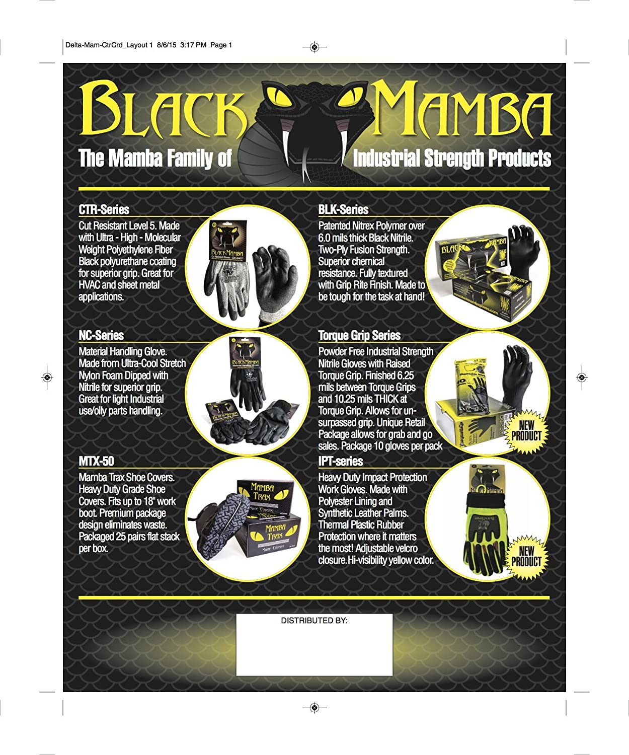 Black Mamba Super Strong Nitrile 100 Glove Box Large Features and Information