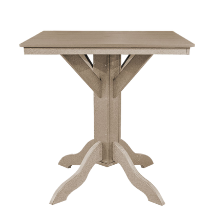 Kanyon Living Weather Wood Bar Height 42″ Square Table - K340