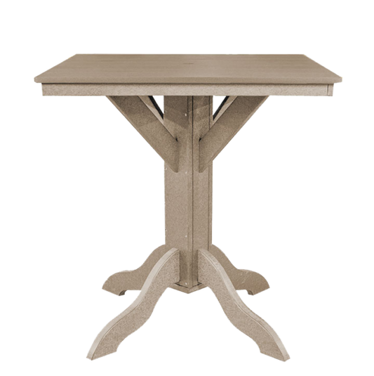 Kanyon Living Weather Wood Bar Height 42″ Square Table - K340