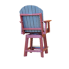 Kanyon Living Slate on Cherry Bar Height Swivel Chair - K321