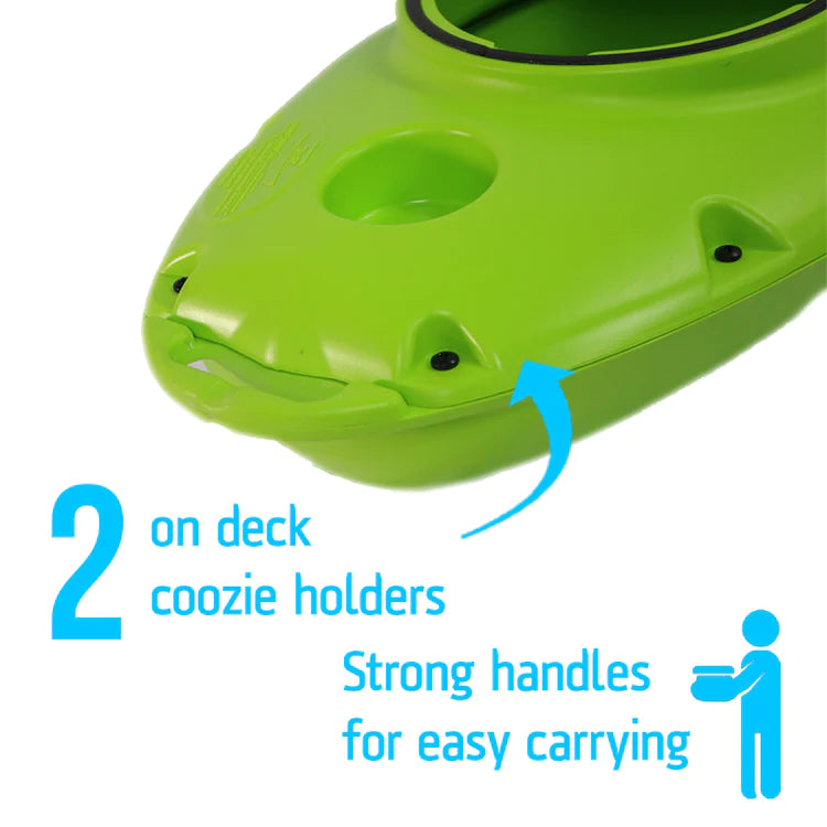 CreekKooler Pup Floating Cooler Green-15 Quart Handles and Holders