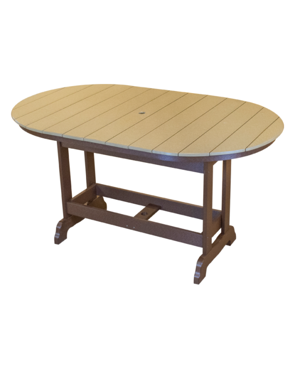 Kanyon Living Cedar Wood Counter Height 6′ Oval Table - K332