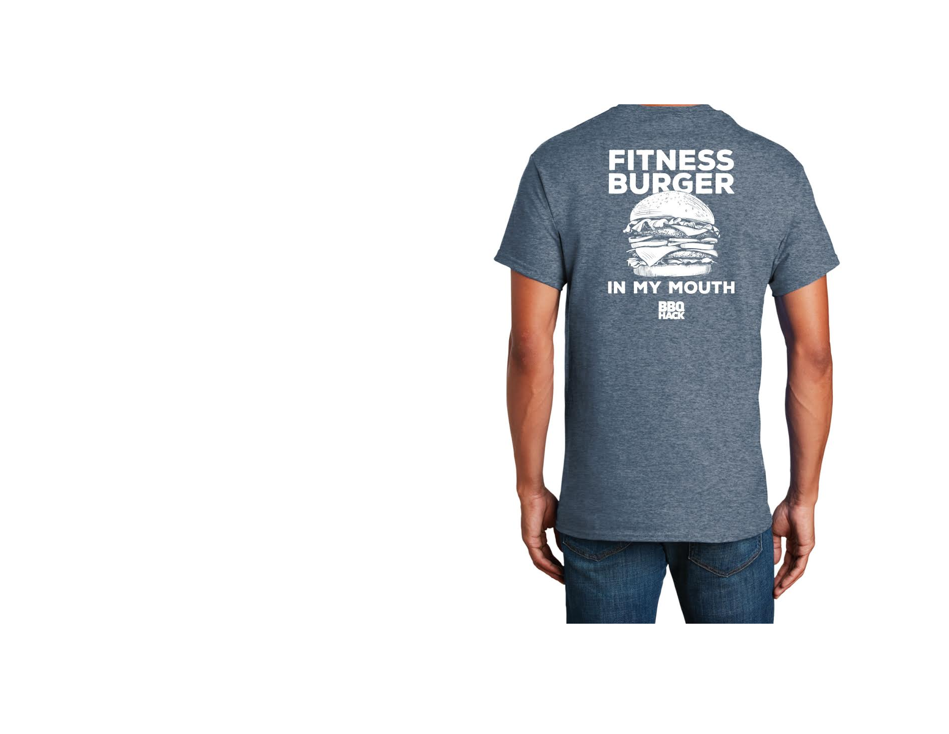 I'm Into Fitness T-Shirt Back View Blue