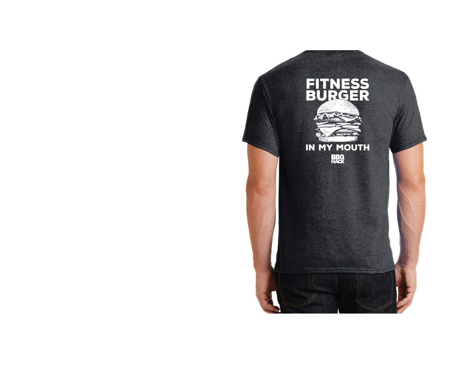 I'm Into Fitness T-Shirt Back View Grey