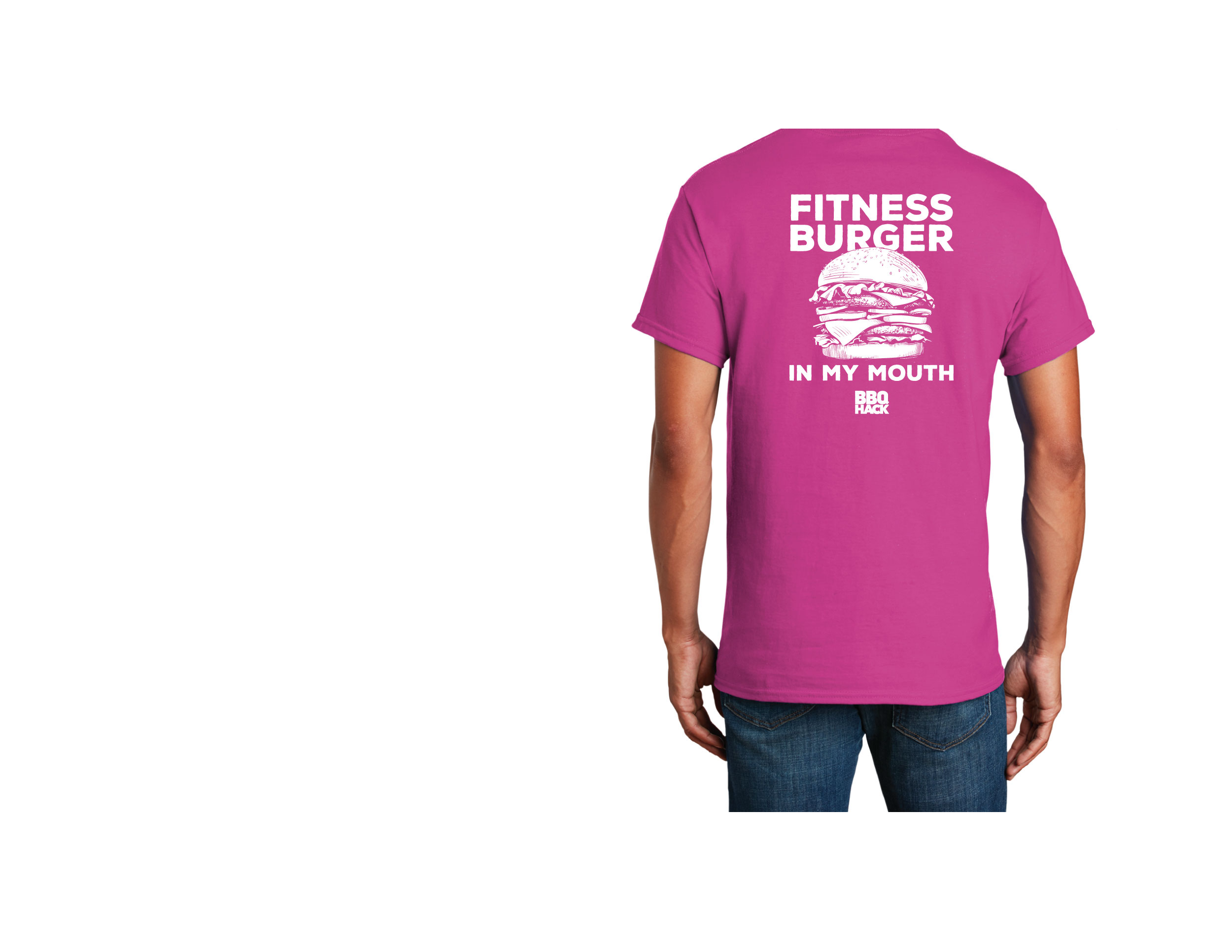 I'm Into Fitness T-Shirt Back View Pink