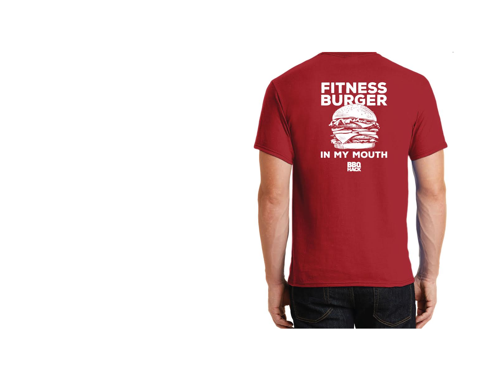 I'm Into Fitness T-Shirt Back View Red