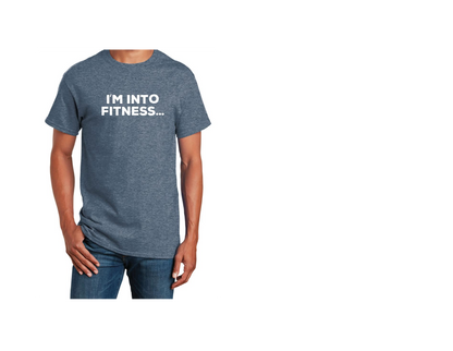 I'm Into Fitness T-Shirt Front Blue Color