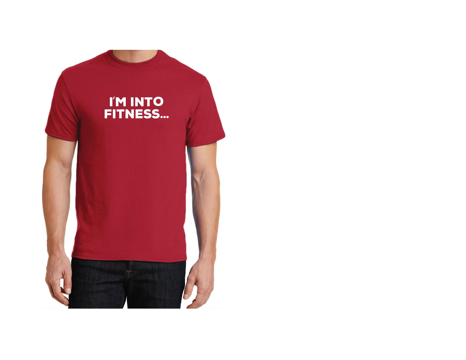 I'm Into Fitness T-Shirt Front Red