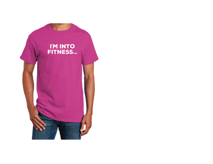 I'm Into Fitness T-Shirt Front Pink