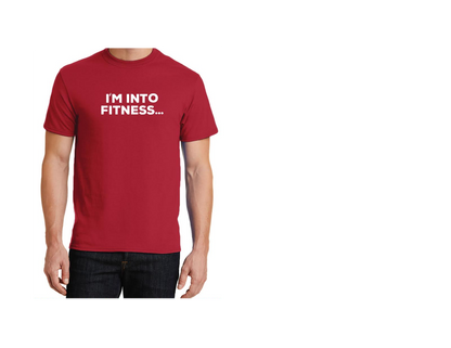 I'm Into Fitness T-Shirt Front Red