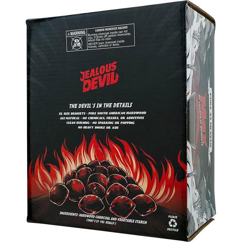 Jealous Devil Max All-Natural Hardwood Charcoal Back View of the Box