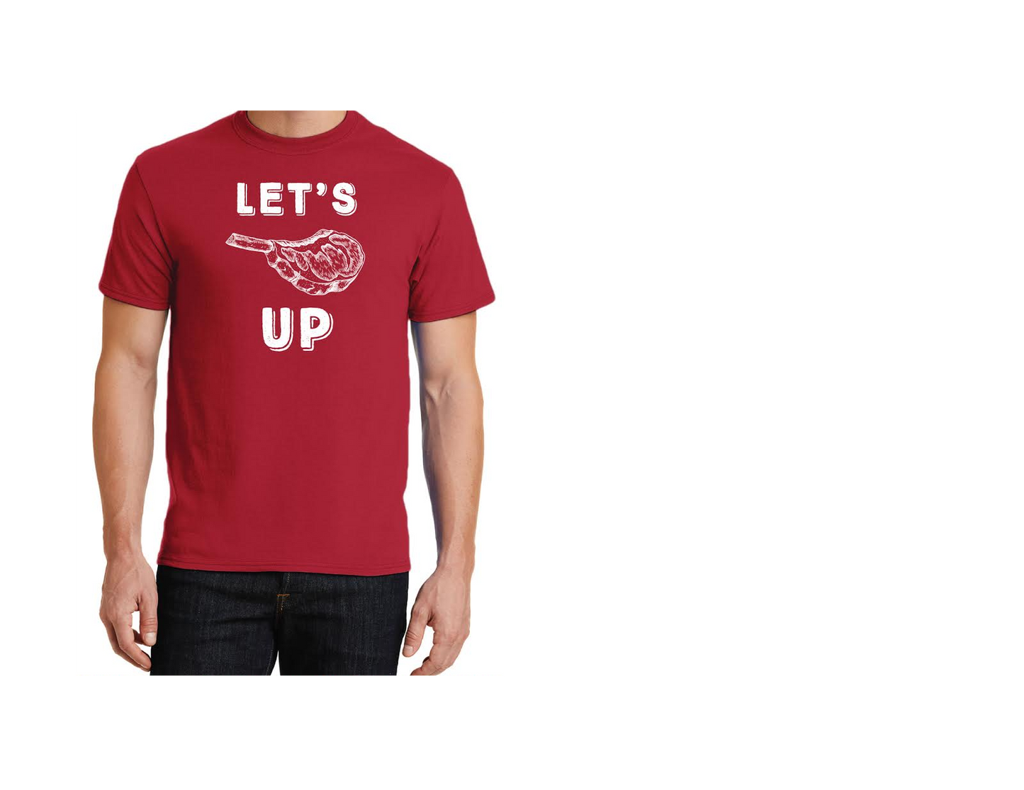 Let's Meat Up T-Shirt Front Red