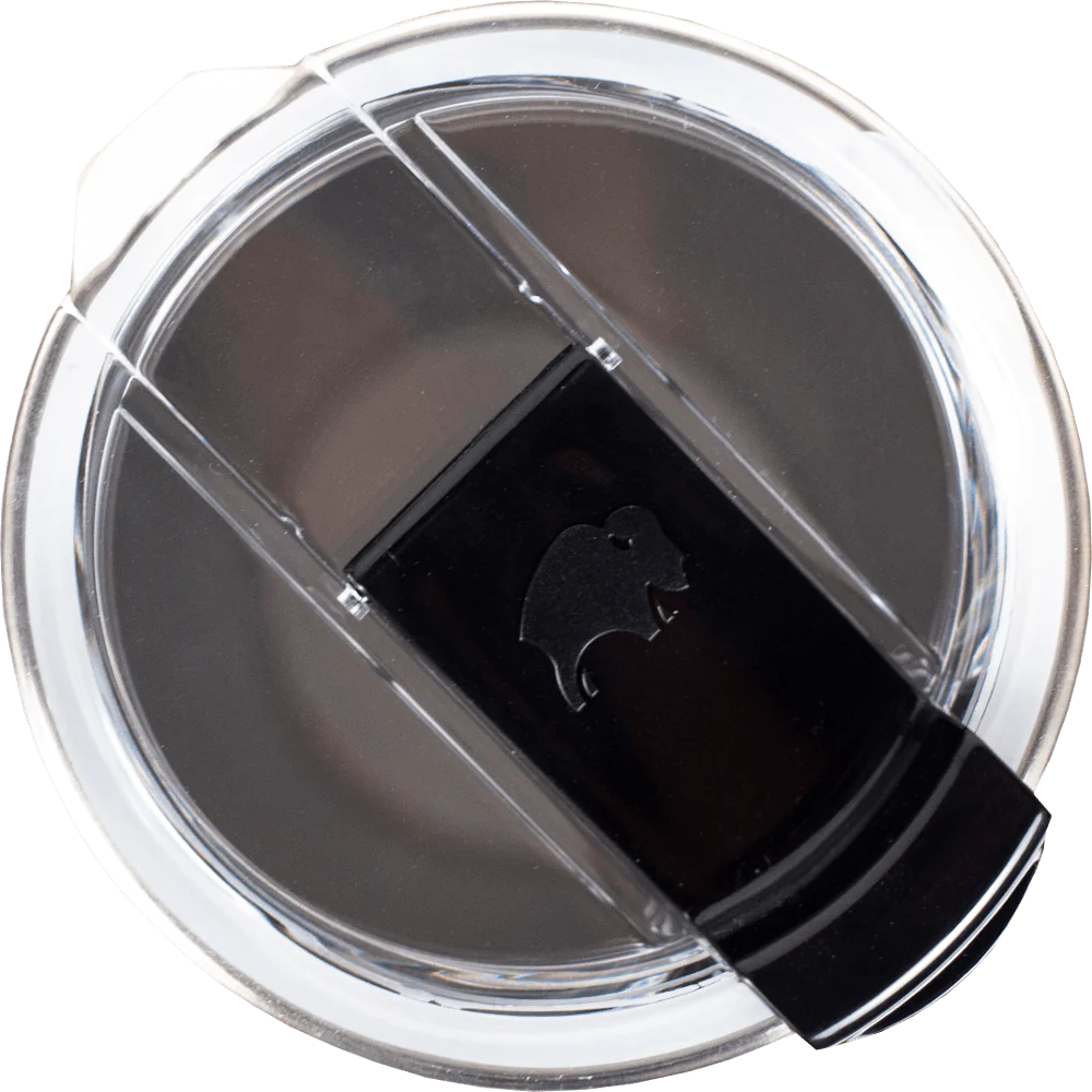 Bison Coolers Black 22oz Bison Tumbler Double-Wall Vacuum Top Lid Logo