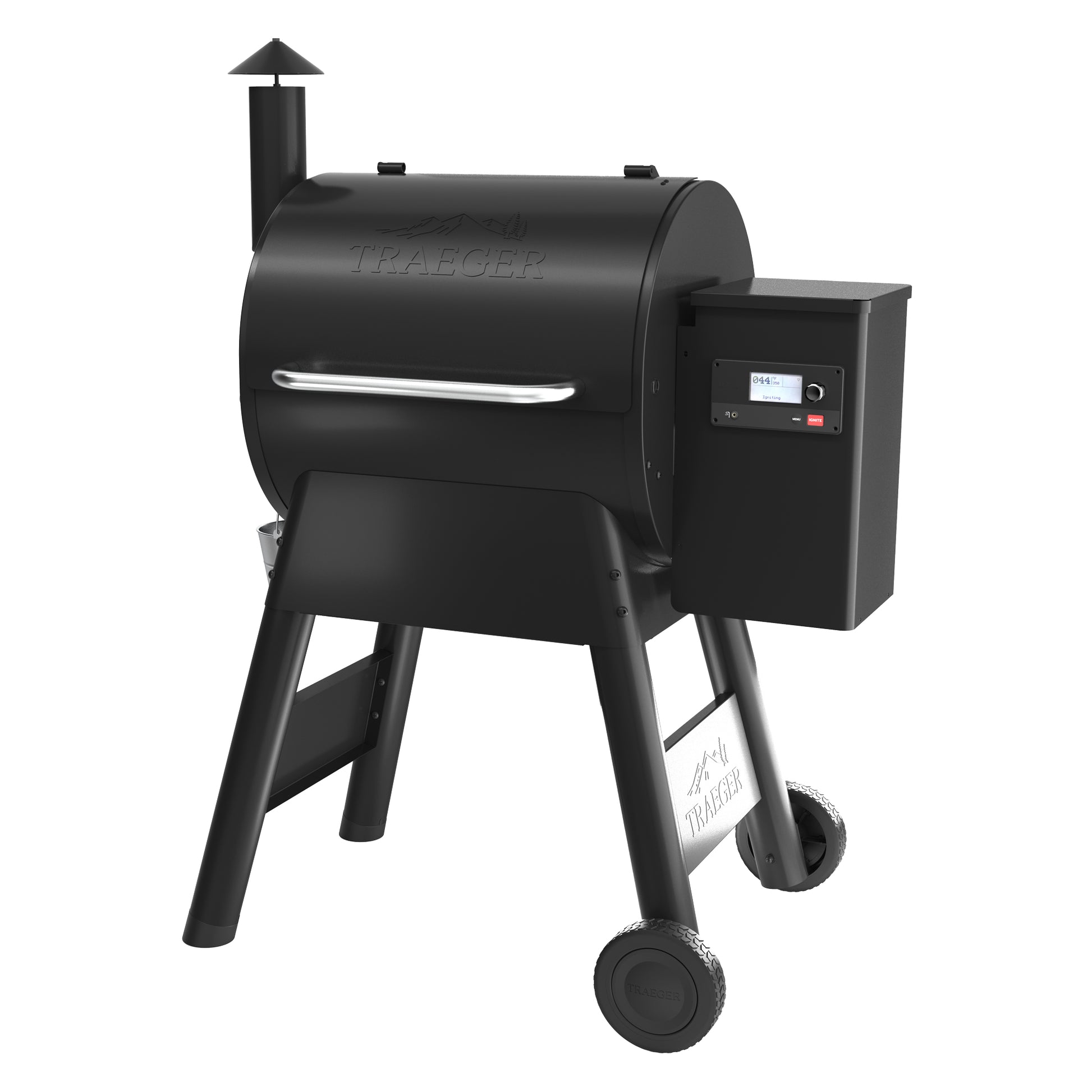 Traeger Pro 575 Black Wood Pellet Grill Front View