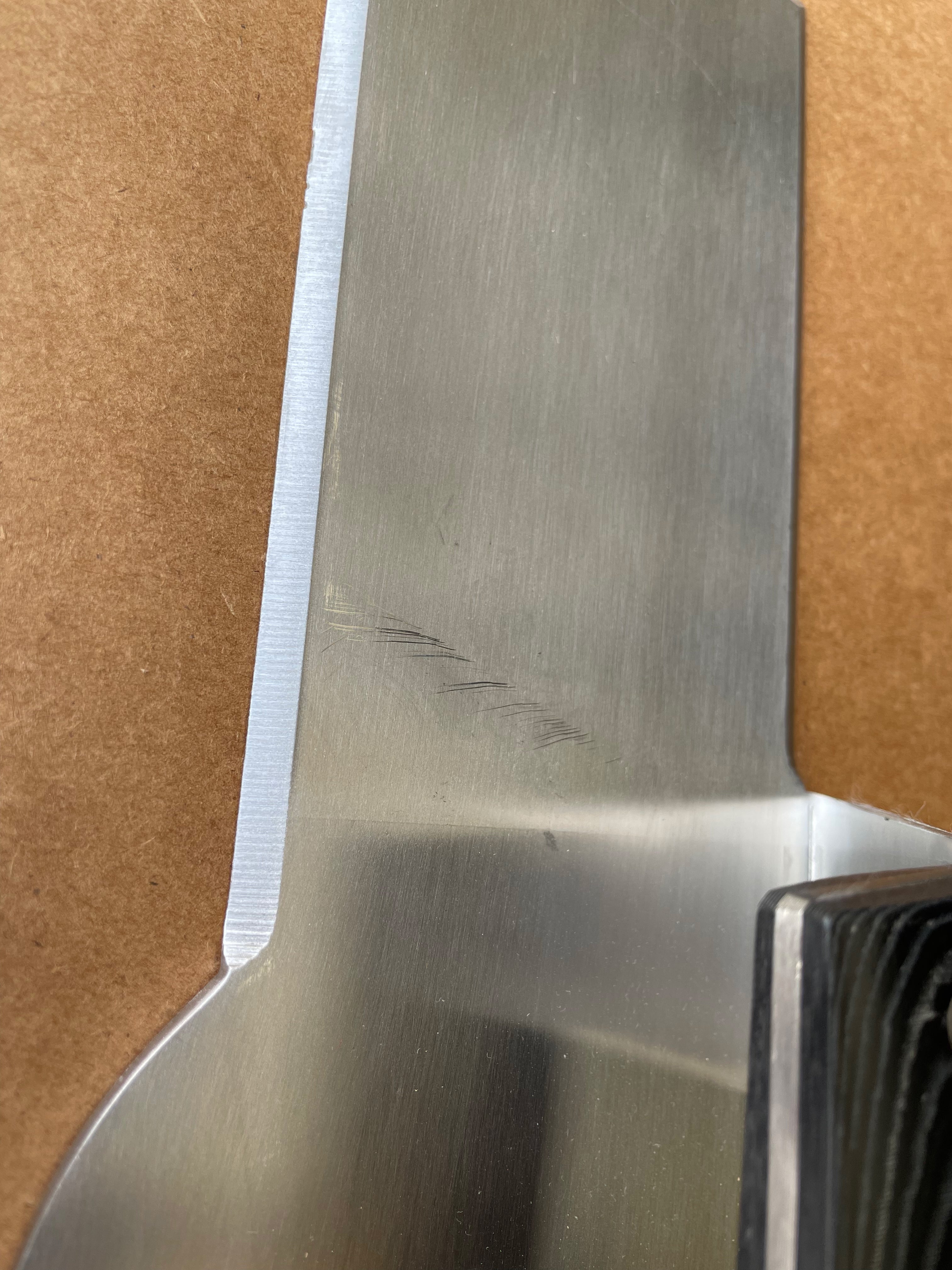 New Blemished Micarta Spatula Hack Stainless Steel Zoomed