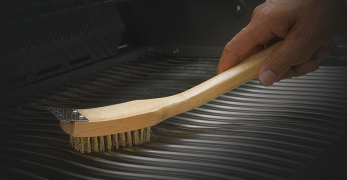Napoleon Grill Brush with Brass Bristles Used in Cleaning the Grill