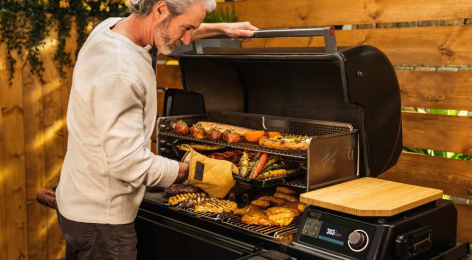 Traeger Timberline XL WiFi Pellet Grill Placed a Bunch of Food Inside