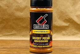 Butcher BBQ Savory Pecan Flavor Barbecue Rub lifestyle on the table