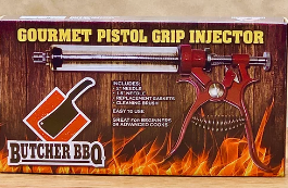 Butcher BBQ Pistol Grip Gourmet Meat Marinade Injector box