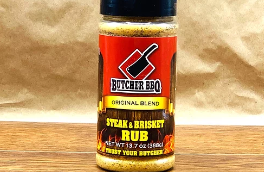 Butcher BBQ Steak and Brisket Barbecue Rub lifestyle on the table