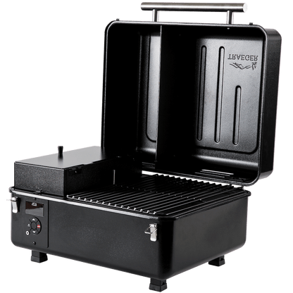 Traeger Ranger Portable Pellet Grill Hood Open