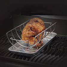 Napoleon 3 in 1 Roasting Rack on the Grill with Chicken