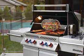 Napoleon Prestige 500 Rsib with Infrared Side and Rear Burners Lifestyle Grilling Steaks and Porks