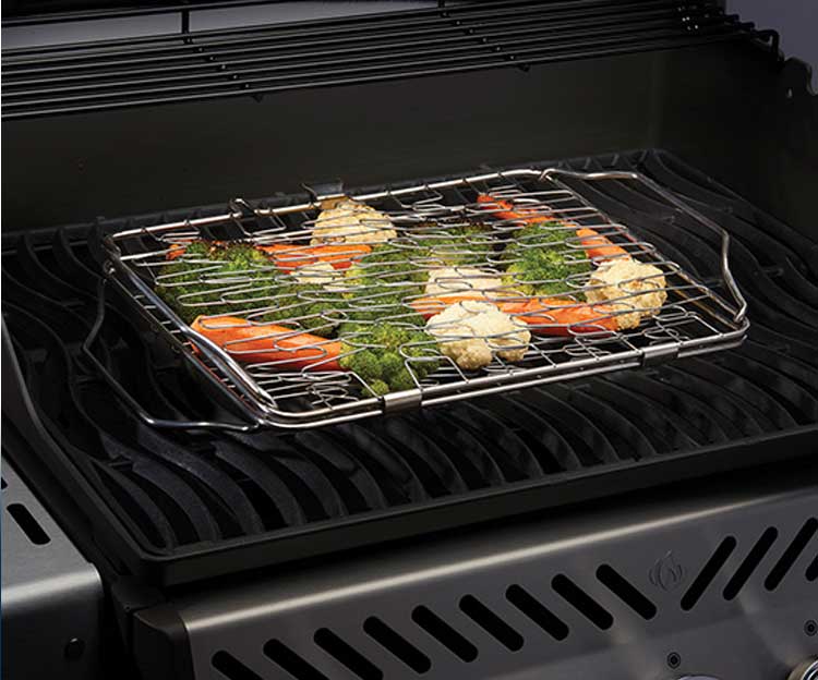 Napoleon Flexible Grill Basket on the Grill