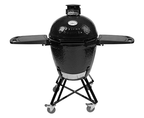 Primo Grills Round Charcoal Kamado Grill Front View with Stand