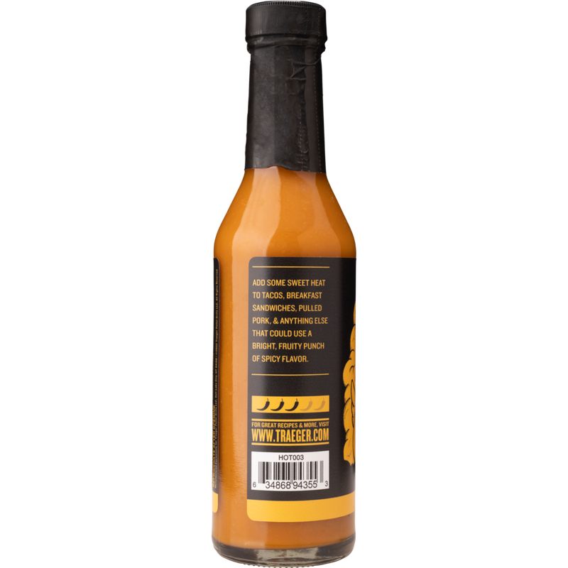 Traeger Apricot and Habanero Hot Sauce Left Side View