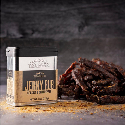 Traeger Jerky Rub Lifestyle on the Table 