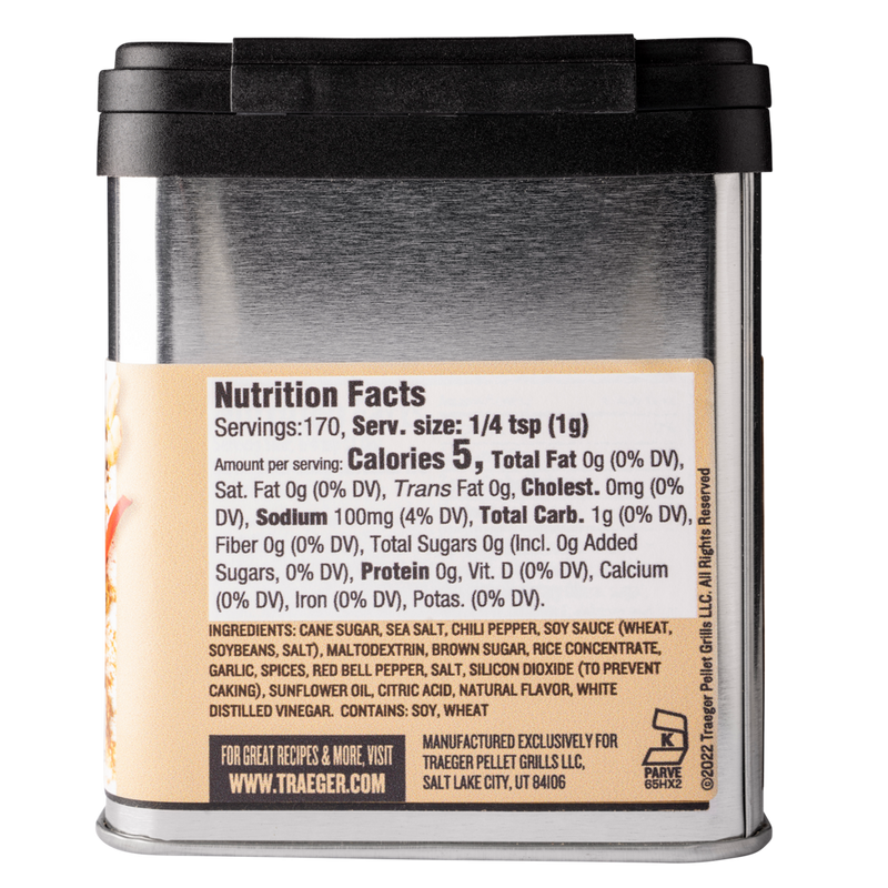 Traeger Jerky Rub Nutrition Facts