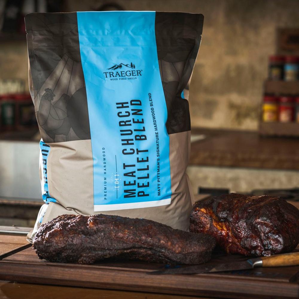Traeger Limited Edition Meat Church Blend Wood Pellets with Brisket 
